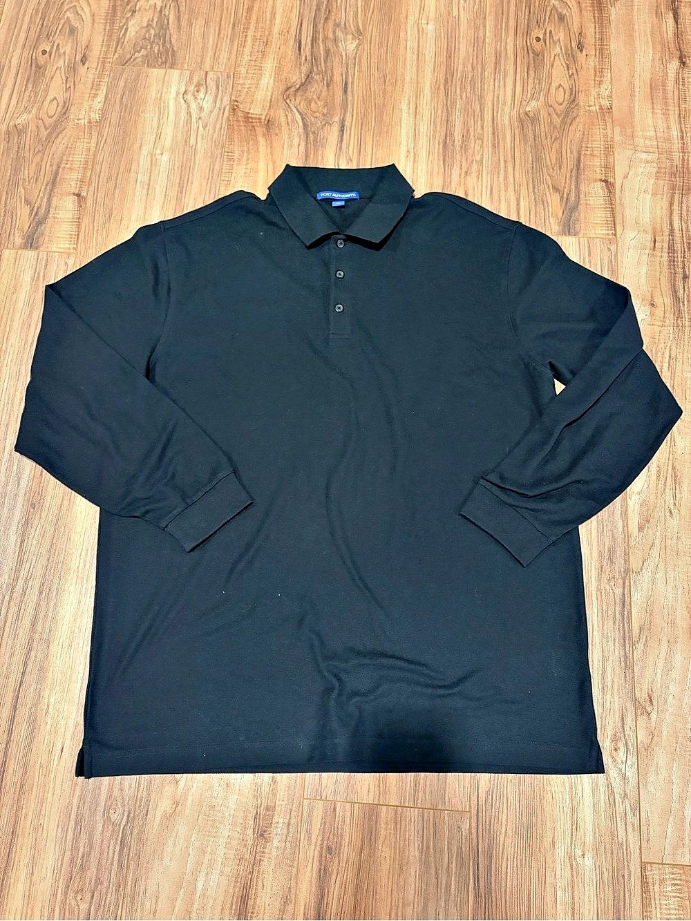 Port Authority Silk Touch Long Sleeve Polo Black